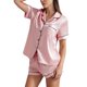 thumbnail image 1 of HITIME Pijama de Satín para Mujer Talla L, Conjunto de Short y Playera de Verano, Tela de Lujo Suave y Transpirable, Ideal para Dormir o Lounge, 1 of 10