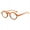 Orange, variant on Women Thick Retro Small Round Coffee Reading Glasses Fashion Trendy Personalized Presbyopic Glasses Plastic Readers +2.50