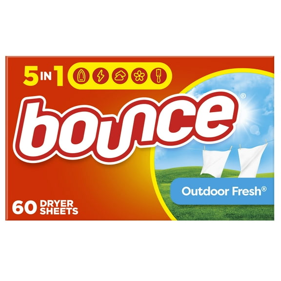 Bounce Fabric Softener Dryer Sheets, Outdoor Fresh Scent, 60 Count