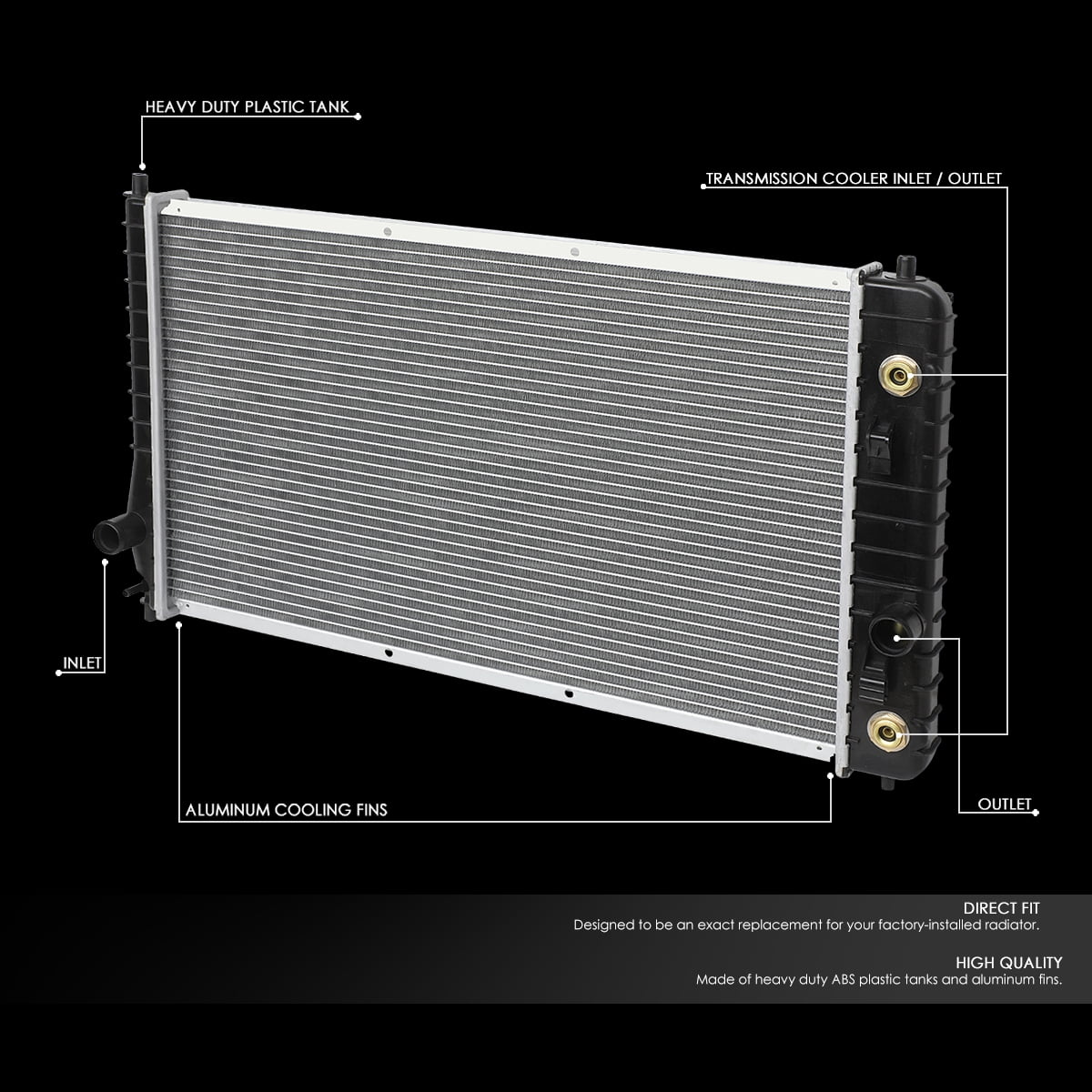FOR 2002-2005 CHEVY CAVALIER//PONTIAC SUNFIRE ALUMINUM CORE 2518 COOLING RADIATOR