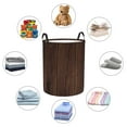 thumbnail image 6 of Balery Vintage Wood Round Laundry Basket with Handles Waterproof Freestanding Laundry Hamper for Clothes Toys in the Dorm and Family-Small, 6 of 8