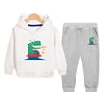 thumbnail image 2 of Toddler Boys Clothes Long Sleeve Sweatshirt & Pants Casual Kids Boy Fall Winter Outfits Set,casual kids clothes(Grey,2-3 Years), 2 of 5