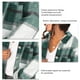 thumbnail image 5 of Camisa a cuadros de manga larga para mujer, abrigo informal con estampado a cuadros, camisa con botones, abrigo a cuadros a la moda para mujer, camisas, diseño de clase mundial, 5 of 6