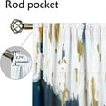 thumbnail image 5 of WNOOHIY Navy Blue White Abstract Light-filtering Curtains for Living Room Bedroom,Set of 2 Panels, 5 of 8