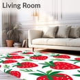 thumbnail image 2 of ODIKA 4'x6' Machine Washable Non-Slip Area Rug, Adorable Strawberry Jam Breakfast Delight Accessory High Traffic Rug, Red, 728788, 2 of 7