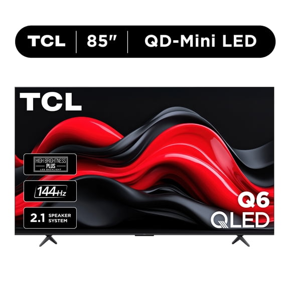 TCL 85” Class Q6 QLED 4K UHD HDR Smart Google TV (NEW 2024) - 85Q651G