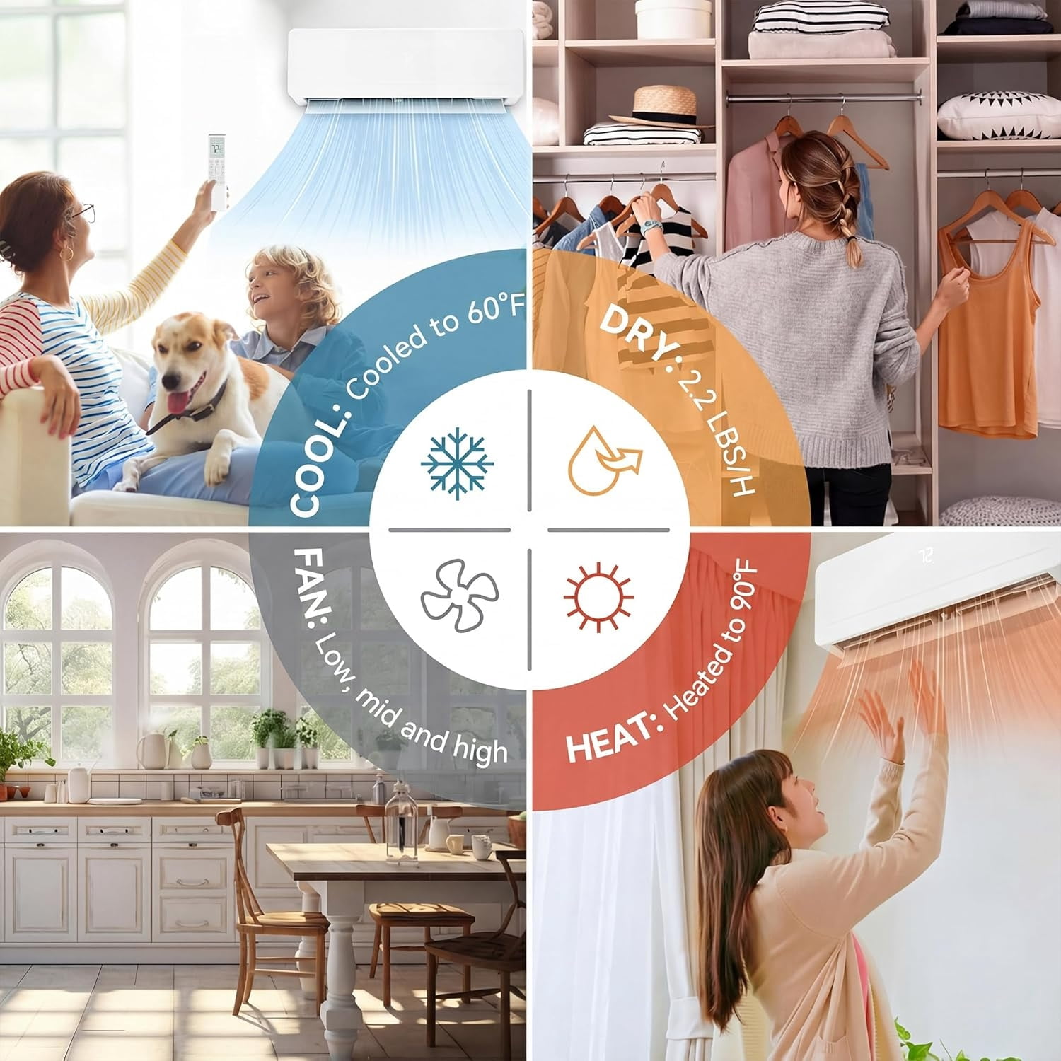 Uforic 12000 BTU Mini Split AC/Heater 230V 20 SEER2 WiFi Alexa