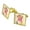 Gold, variant on Pretty Pink Flamingo Flowers Square Cufflink Set - Silver or Gold