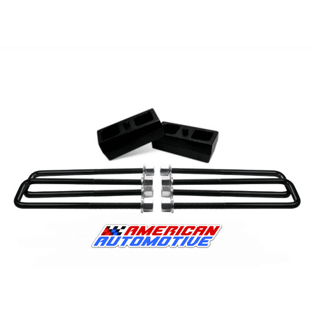 

Silverado Sierra Lift Kit 3 Rear Lift Steel Blocks + Extra Long 12.5 U Bolts