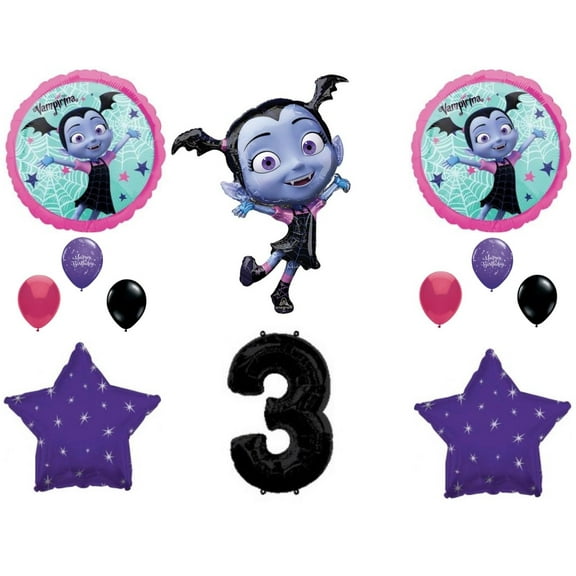 XL Vampirina Vampire Girl 3rd Birthday Party Balloons Decoration Supplies Third