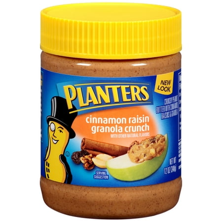 Planters Cinnamon Raisin Granola Crunch Peanut Butter 12 oz. Jar