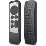 Fintie 2-in-1 Protective Case for 2021 Apple TV 4K / HD Siri Remote (2nd Generation) and Apple AirTag - Lightweight Anti Slip Shockproof Cover , Black