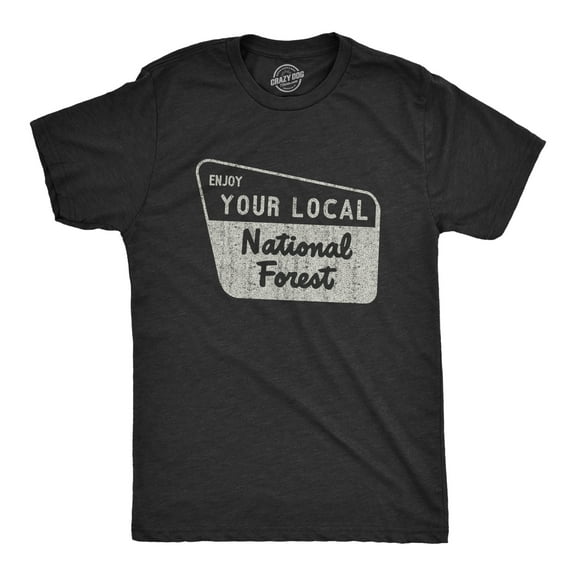 Mens Enjoy Your National Forest Funny Outdoor Vintage Camping Mountains T shirt Graphic Tees
