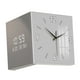 thumbnail image 3 of Reloj de pared lateral doble, reloj de esquina de Metal, reloj electrónico decorativo grande moderno, reloj colgante para decoración de oficina de Gris, 3 of 9
