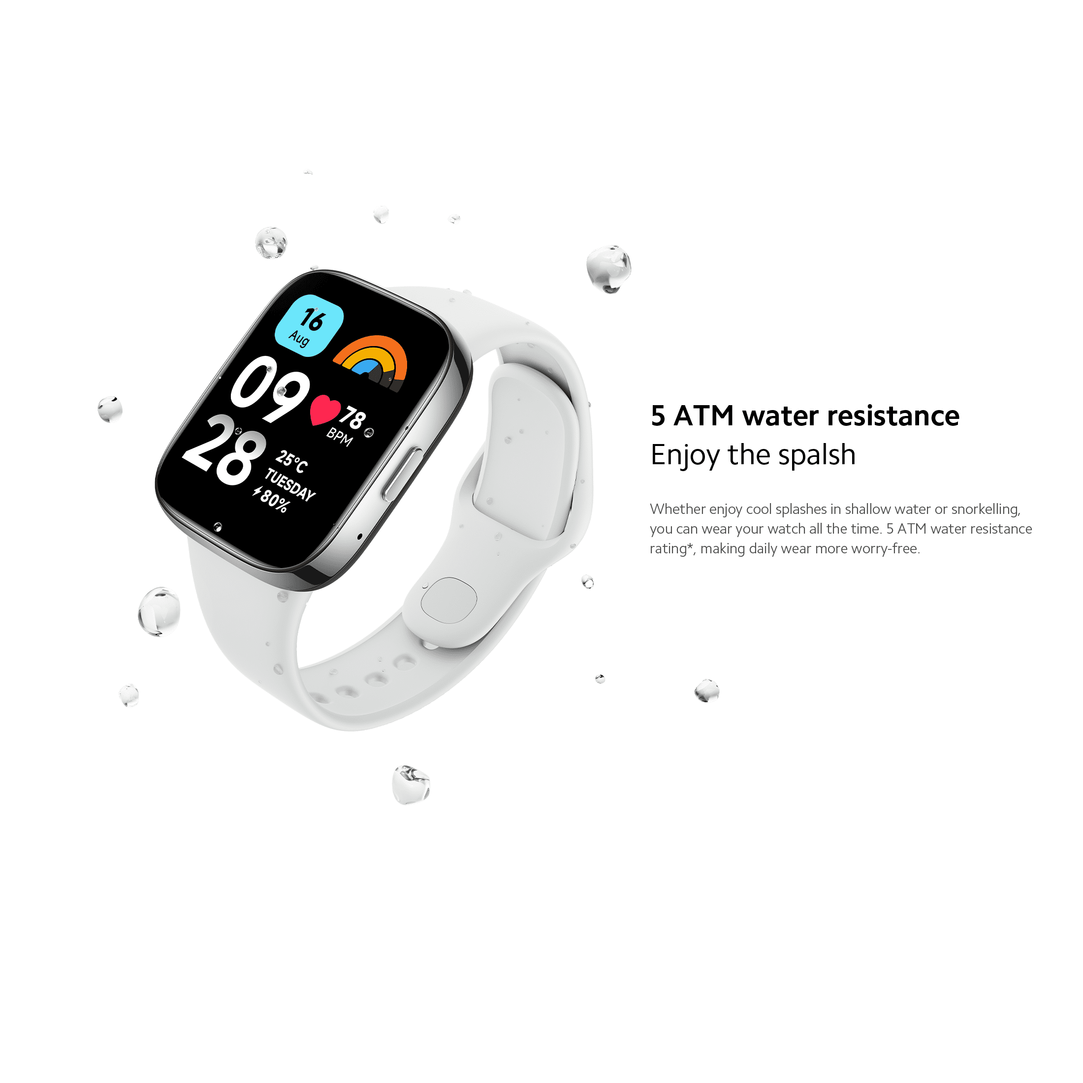 Xiaomi Smart Watch for Android & Iphone, 1.83", 12-Day Battery Life, Bluetooth Voice Calls, 100+ Fitness Modes, 5ATM Waterproof