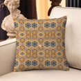 OBBIOL Tan Brown Linen Decorative Throw Pillow Covers with Retro Floral