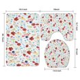 thumbnail image 3 of Pioneer Flower Floral Print Pattern Bathroom Rugs Sets 3 Piece,Toilet Cover Set,Absorbent Non Slip Bathroom Mats Sets with U-Shaped Contour Rug Toilet Rug Set, 3 of 5