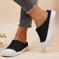 thumbnail image 2 of Comfortable Walking Sneakers for Women Lightweight & Supportive Canvas Shoes Women's Fabric Trainers Casual Summer Boat Low Loafer On Flat Wide Feet Breathable Com, 2 of 7