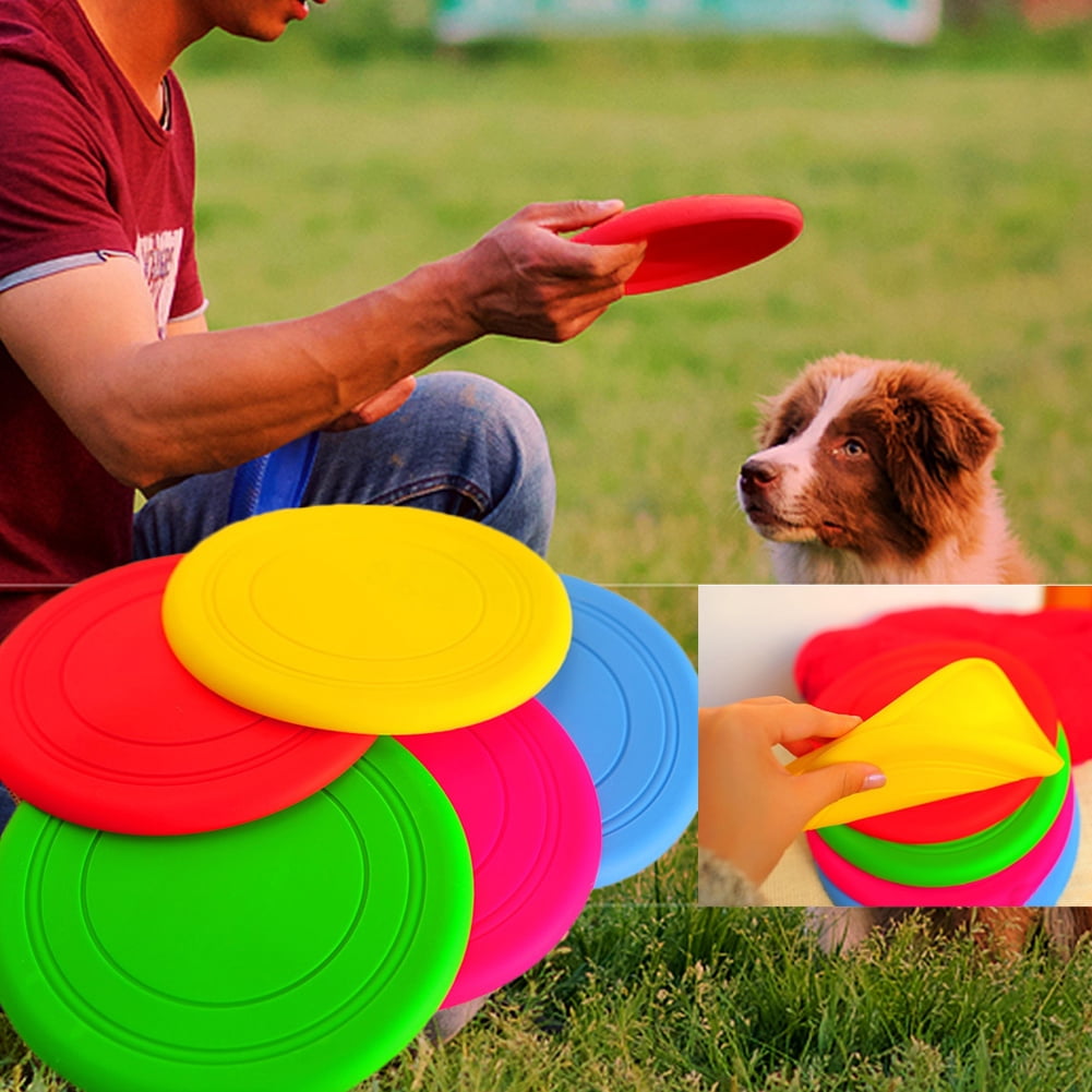 7 color optional dog soft flying disc toy pet training dog training