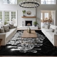 thumbnail image 3 of Large Area Rugs for Living Room Bedroom, Crystal Chandelier 6'x9' Rug Washable Carpet Runner Indoor Outdoor, Candle Abstract Luxury Modern Non Slip Floor Mats Rug for Kitchen, Playroom, 3 of 8