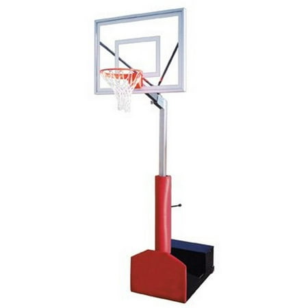 Navy Blue Team Ball - First Team Rampage II Steel-Acrylic Portable Basketball System44; Navy Blue