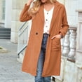 thumbnail image 6 of Women's Winter Fashion Trench Coat Windbreaker Double Breasted Overcoat Long Sleeve, 6 of 7