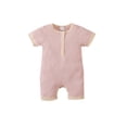thumbnail image 2 of ITFABS Baby?s Short Sleeve Contrast Color Round Neck Single-breasted Romper, 2 of 6