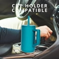 thumbnail image 4 of Elemental Commuter 40 oz Tumbler with Handle and Straw Lid | Travel Coffee Mug Spill Resistant | Insulated Cup Stainless Steel Tumblers for Water, Smoothies, Milkshake and More | Teal, 4 of 5