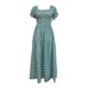 thumbnail image 3 of WILLBEST Vestidos de Mujer Nuevo Vestido Maxi Acampanado con Mangas Abullonadas y Estampado Floral para Mujer Vestido Casual de Verano para Damas Grande​​, 3 of 3