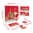 thumbnail image 3 of HomeKingdee 4 Pcs Merry Christmas Shower Curtain Sets with Non-Slip Bathroom Rugs, Lid Toilet Cover, Bath Mat, Shower Curtain Christmas Bathroom Decor, 3 of 4