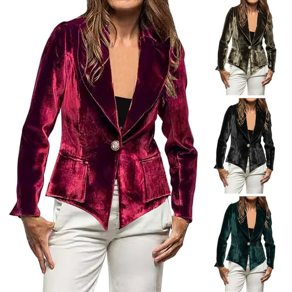 Ashirexll Lightweight Cardigans for Women, Womens Winter Coats, Women's Solid Color Mid-Length V-Neck Button Up Velvet Cardigan Long Sleeve Jacket