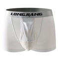 thumbnail image 2 of Zynviq Separate Pouch Men's Underwear White Cotton Knit Breathable Soft Boxer Briefs Men's Briefs,M, 2 of 4
