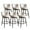 White, variant on HomeZeer Bar Stools Set of 4, 26" Counter Height 360° Swivel with Low Back, PU Leather Upholstered Round Seat, 300lb Capacity Metal Legs for Kitchen Island, Dining& Bar, White