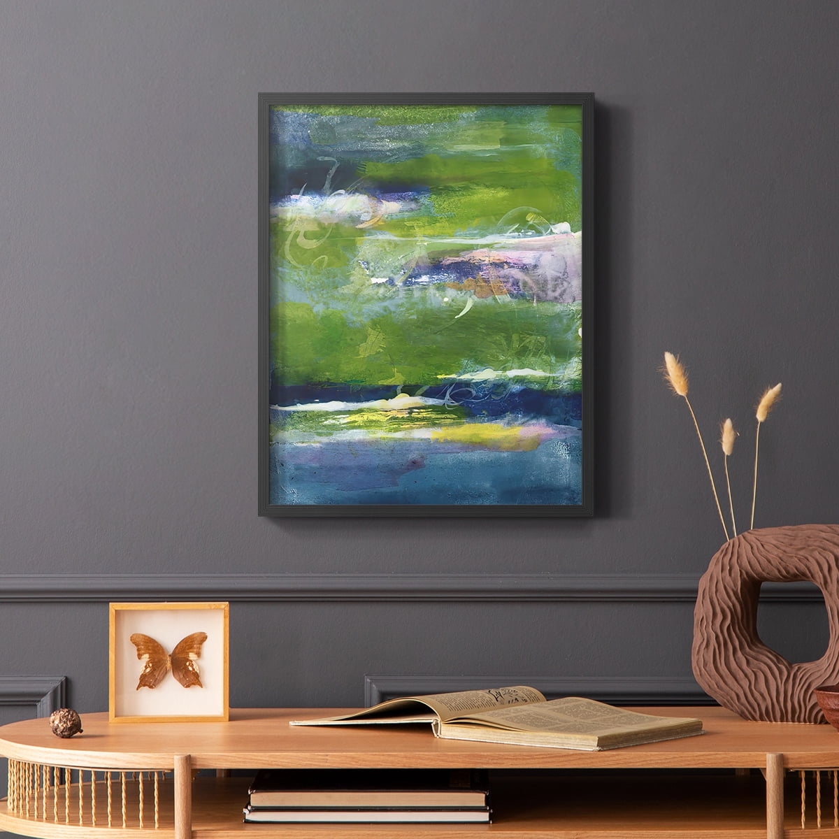 Bales of Color I Framed Print in Black Solid Wood Framed Print No Nail Hanging