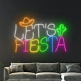 thumbnail image 4 of Handmadetneonsign Let's Fiesta Neon Sign, Mexico Party Wall Art Decor, Mexican Festival Wall Decor, 4 of 4