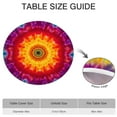 thumbnail image 6 of Colorful Tie Dye Mandala Pattern Round Fitted Tablecloth with Elastic Edge,Dining Table Cover Waterproof,Outdoor Round Tablecloth for Camping,Dining,Indoor and Outdoor, 6 of 7