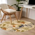 thumbnail image 4 of Vintage Globe Round Area Rug 3.3Ft Washable Circle Rugs for Dining Room Table, Abstract Travel Adventure Compass Non-Slip Carpet Floor Mats Indoor Outdoor Carpet Runner Aesthetic Home Decor, 4 of 8