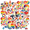 2A, variant on Cartoon Rainbow Elements Stickers, Waterproof Rainbow Elements Sticker for Water Bottle Laptop Phone Cases Planner Skateboard Luggage Helmet Party Favor Decor, Ideal for Adults Teens Teacher Rewards