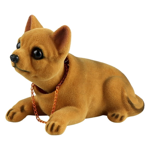 Liyamei Bobble Head Chihuahua Car Decoration Nodding Dog Ornaments High Emulation Dog Crafts Dog Lover For Car Vehicle Desk Tabletop Baby Kids Toy