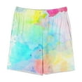 thumbnail image 4 of Lmnyox Summer Athletic Shorts for Kids Print Wide Leg Short Pants with Pocket Loose Sport Shorts, 4 of 4