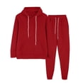 thumbnail image 1 of Ploknplq Jumpsuits for Women,Jogging Suits for Women Plus Size,Lounge Sets for Women,Sweatpants Sweatshirt Set For 2 Piece Tracksuit,Matching Sets Women Clothing,Track Suits for Women Set Red 2XL, 1 of 8