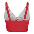 thumbnail image 5 of Bikini Tops for Women Cropped StrapCore Tankini Tops Beach Padded Knot Twist Cut Out Adjustable Swimwear Top Only, 5 of 5