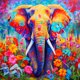 thumbnail image 1 of Pintura Diamante 5D Cgtredaw Elefante Del Arte Artesanal A7607, 1 of 9