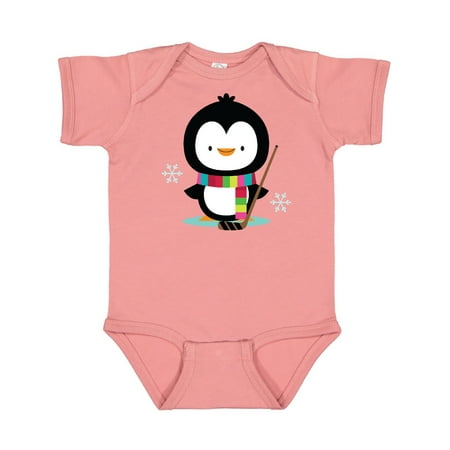 

Inktastic Hockey Christmas Penguin Gift Baby Boy or Baby Girl Bodysuit
