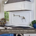 thumbnail image 2 of Wowow Wall Mounted Pot Filler with 2-Handles Double Joint Swing Arm in Antique Bronze, 2 of 6