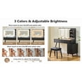 thumbnail image 6 of Makeup Vanity Desk LED Mirror 4 Drawers Dimmable Lights Stool Black, 6 of 20