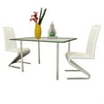 thumbnail image 2 of vidaXL Dining Chairs 2 pcs White Faux Leather, 2 of 3
