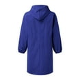 thumbnail image 6 of iHPH7 Hooded Jacket Women Long Rain Coat for Women Waterproof Raincoats for Women with Hood Waterproof Windbreaker Women Fall Coats Womens Fall Jackets Rain Jacket Women Waterproof Dark Blue 3XL, 6 of 9
