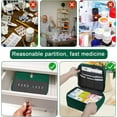 thumbnail image 5 of 2pcs Green Empty First Aid Kit Pharmacy Travel Emergency Kit Storage Portable Family Medicine Box Storage Cases for Home Travel Camping, 5 of 5