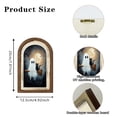 thumbnail image 3 of Fiaya Women Halloween Ghost Wooden Double-Layer Decorative Sign Arch Door Frame for Tabletop Wall Hanging Vintage Rustic Ornament Style C, 3 of 5